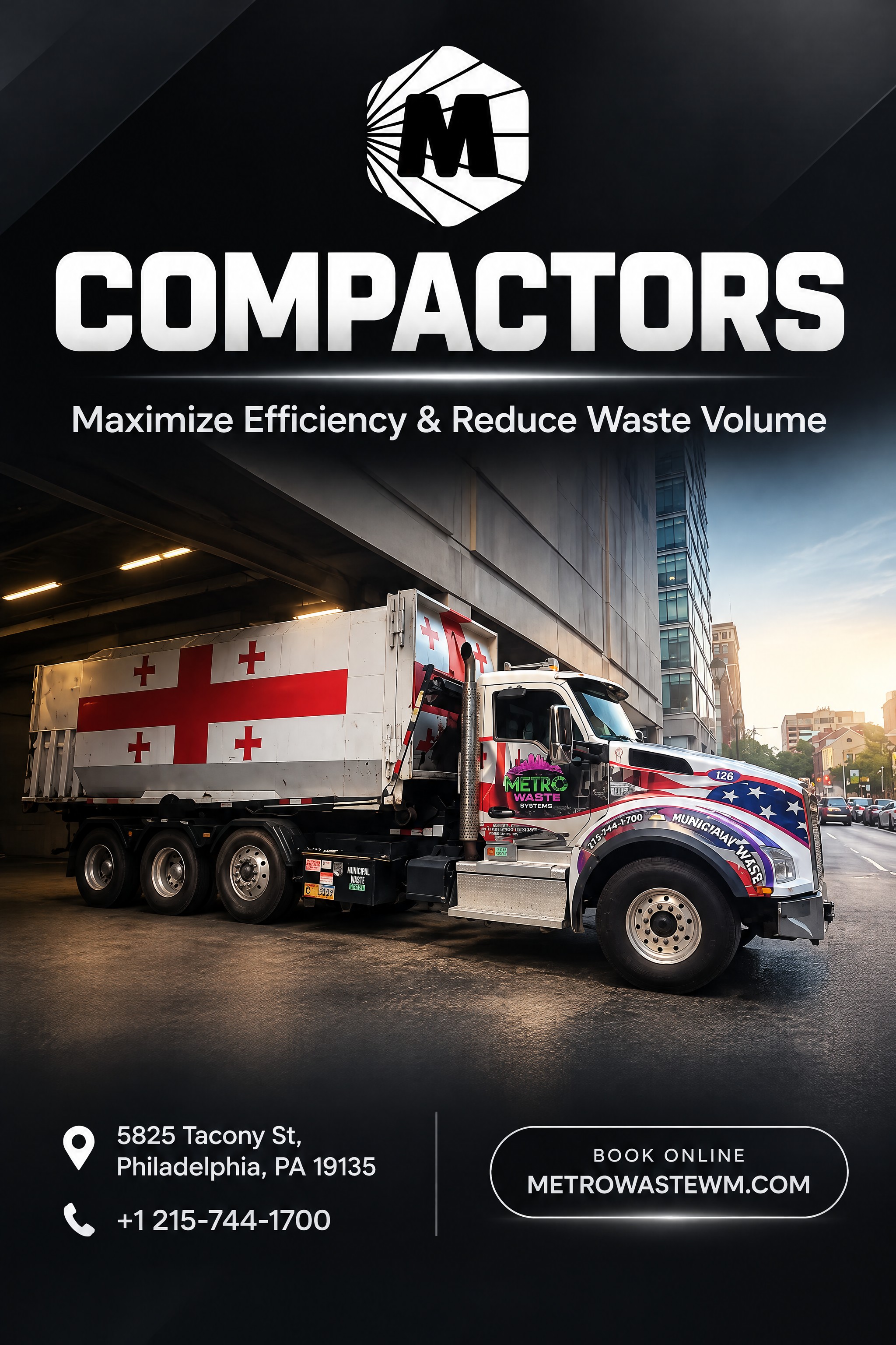 Compactor service for industrial facilities